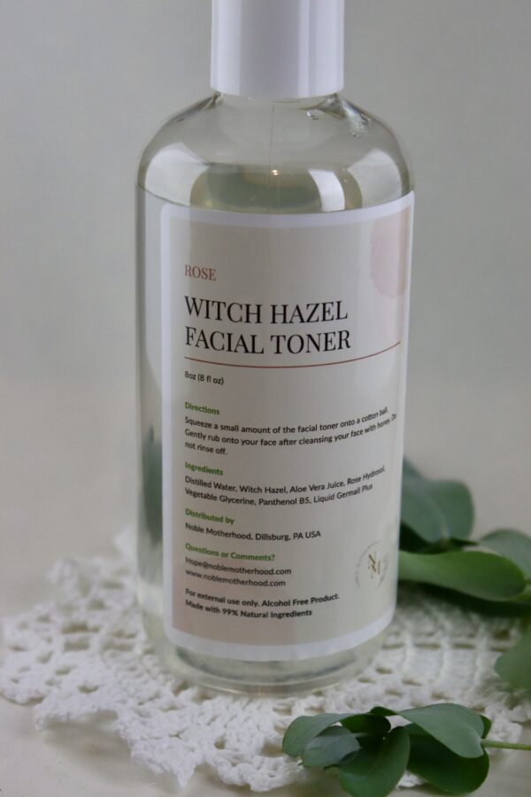 Facial toner that is rose flavored