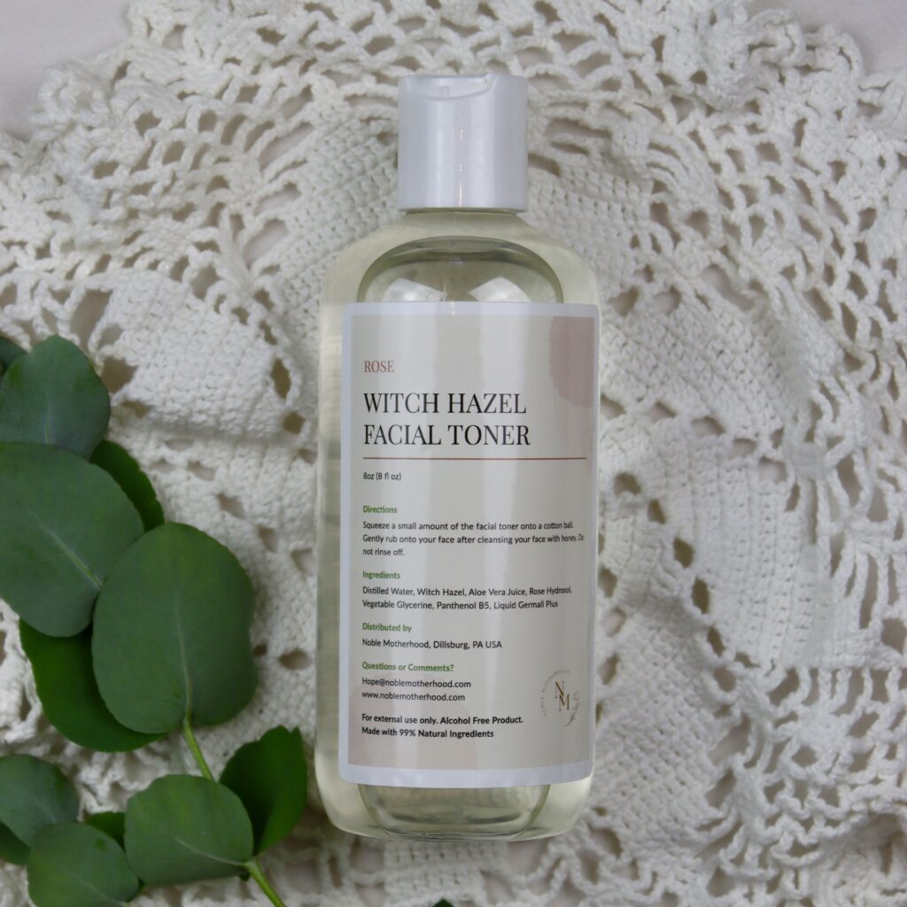 Rose witch hazel facial toner