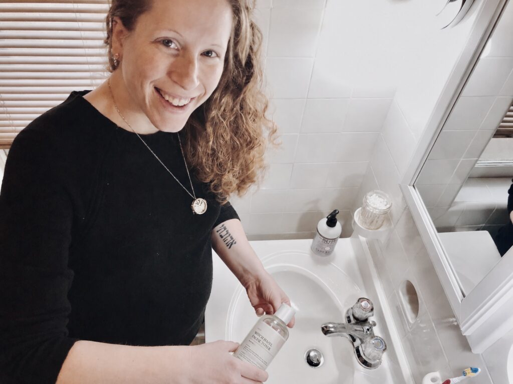 Toner for face witch hazel on Hope, owner of Noble Motherhood