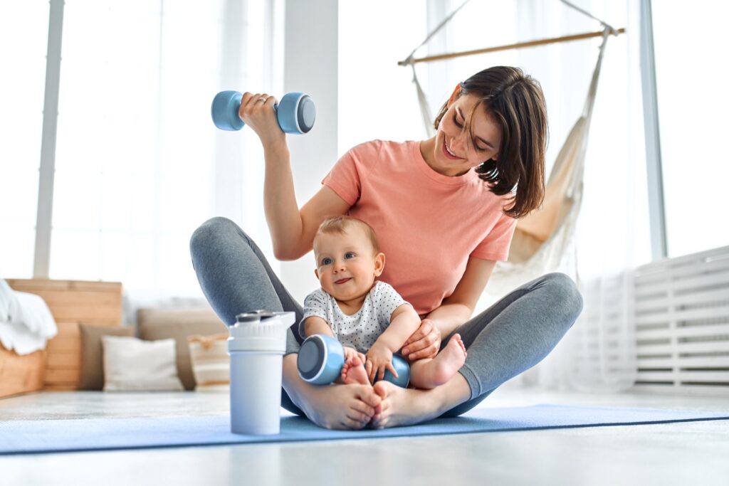 Breastfeeding mom workout