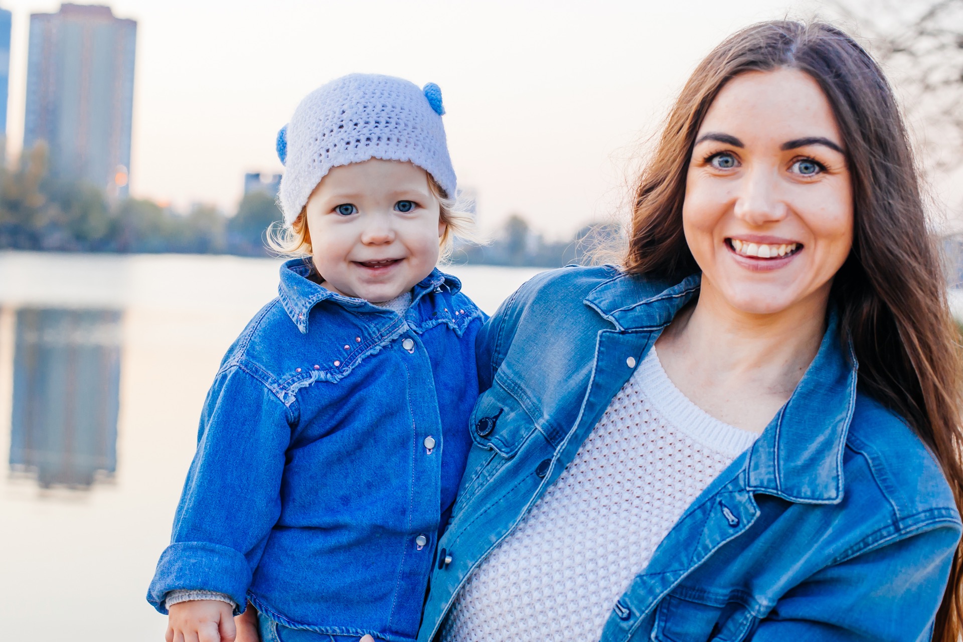 Smiling mother and daughter with healthy, glowing skin — the best all natural face moisturizer for busy family life